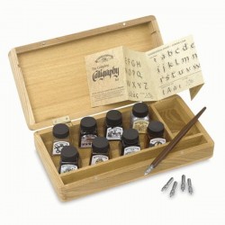 Set Calligrafia Winsor & Newton Cofanetto in Legno